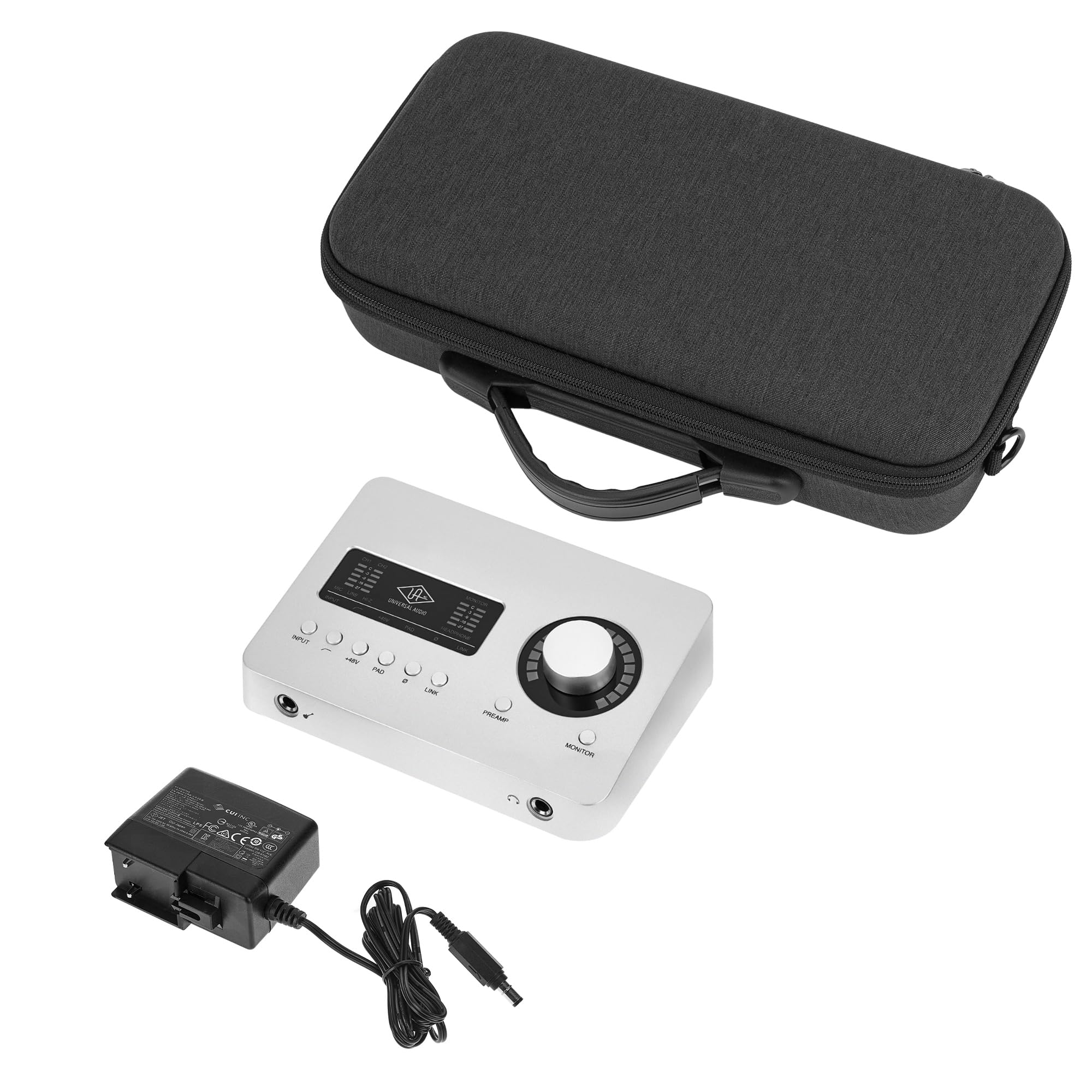 Geekria Maleta de Viaje rígida Compatible con Universal Audio Apollo Solo/USB, Bolsa para Mezclador de Audio (Gris Oscuro)
