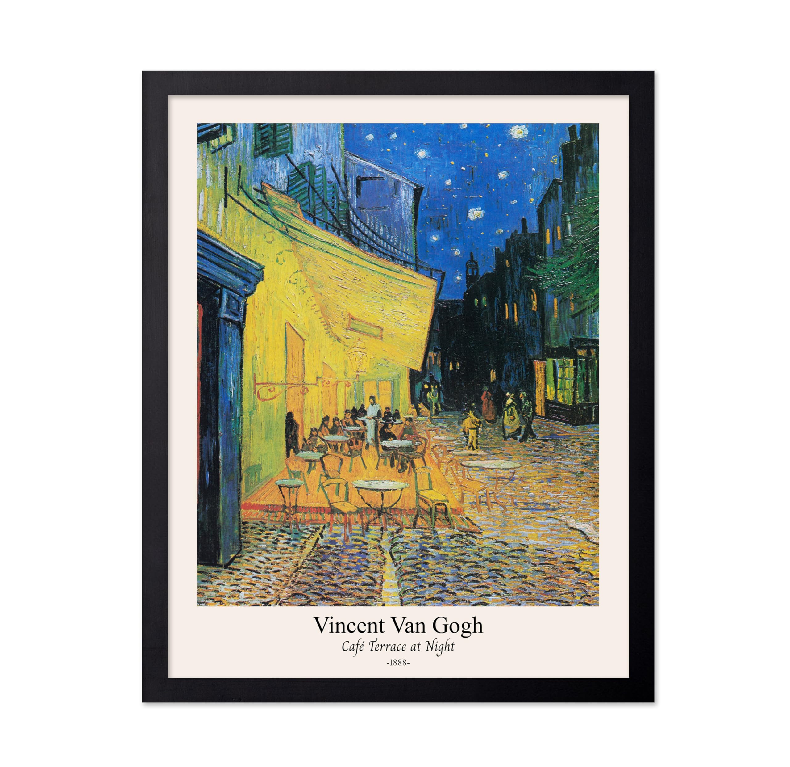 Poster Master Vintage Van Gogh Poster - Retro Cafe Terrace at Night Print - Impressionism Art - Fine