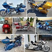Vista 3 de Moto Onfire Harley Tour Pack King Tour Pack Accesorios Respaldo Pad Fit para Harley Touring 1997+ (Manchado Rojo (Brillante))