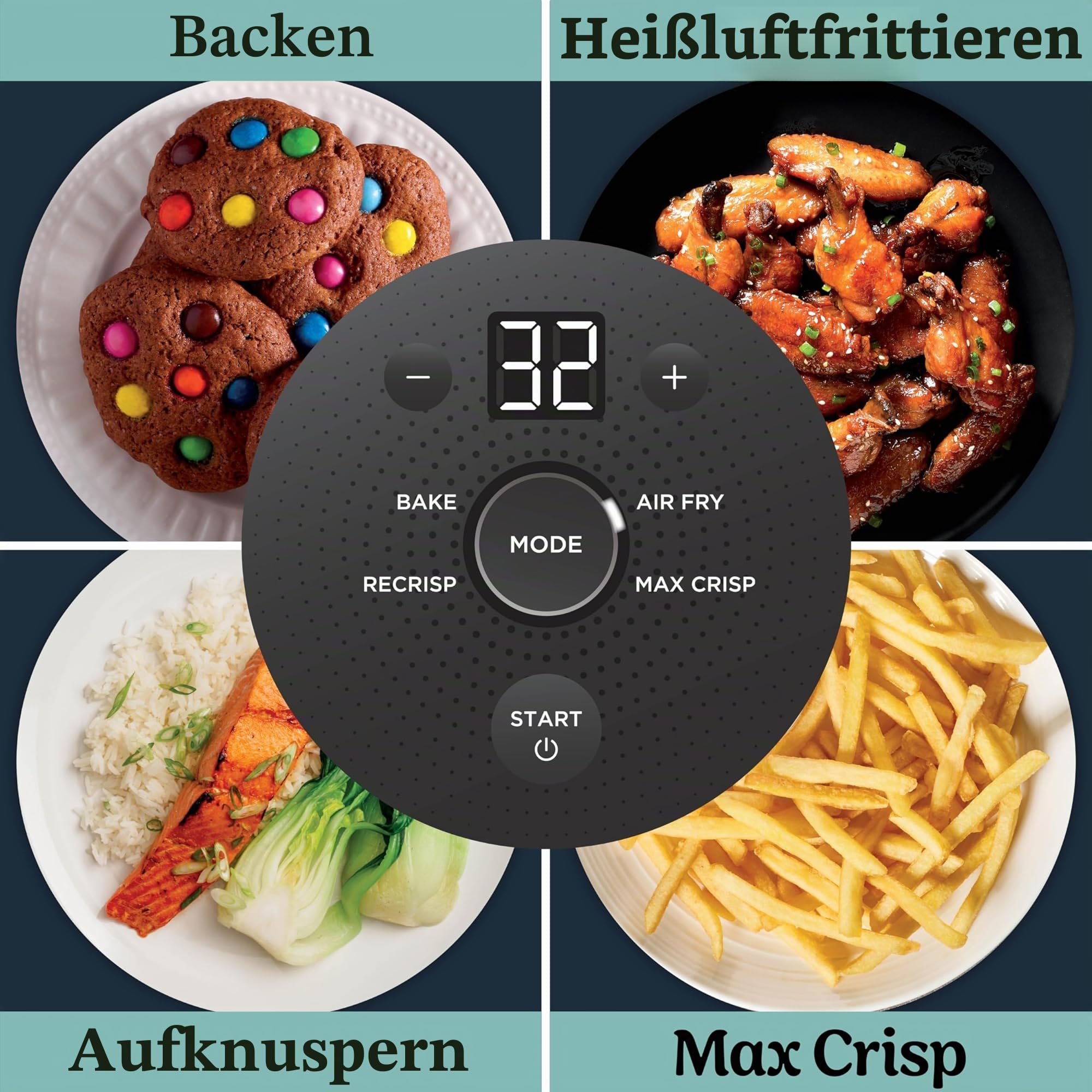 Ninja Crispi – Tragbares Kochsystem mit Crispi PowerPod, 6 Tassen und 4 Tempware-Glas-Tassen, hitzebeständig, Aufbewahrungsdeckel, mikrowellengeeignet