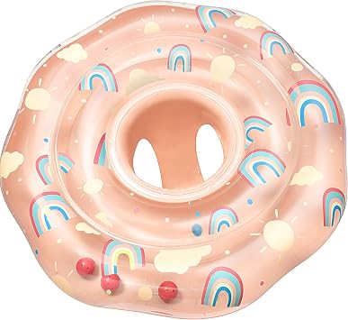 SLOOSH Baby Pool Float with Double Air Chambers, Inflatable Baby Swimming Float with Safety Seat,Toddler Infant Swim Float Ring Swimming Pool Accessories for Age 6-36 Months