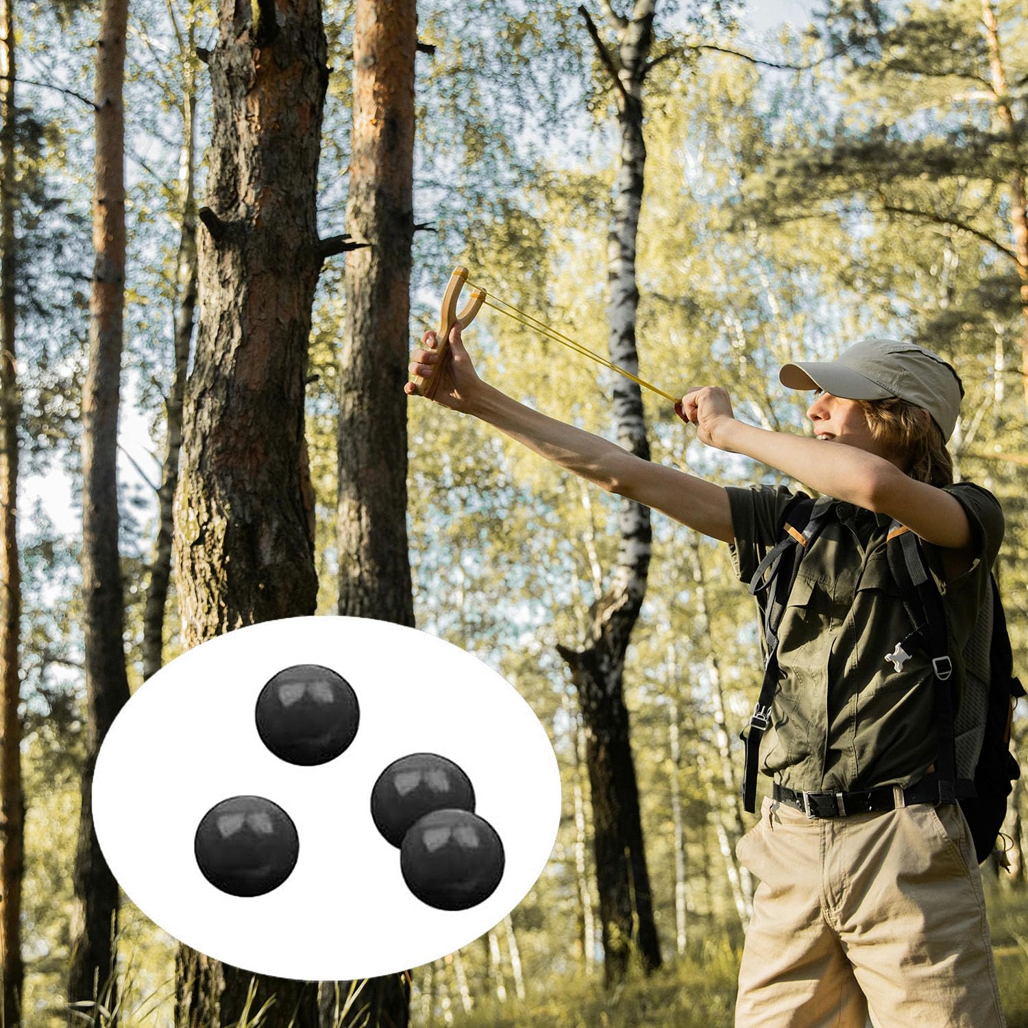 Billes d'argile dures Noires 9 mm (500 g), Boules de Boue, biodégradables, pour l'entraînement