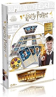 Top Trumps Harry Potter Battle Mat The Strategic Card Game, Play with Harry, Ron, Hermione, Dumbledore, Hagrid, Snape and Voldemort, becomes a board game, 2 players makes a great gift for ages 6 plus
