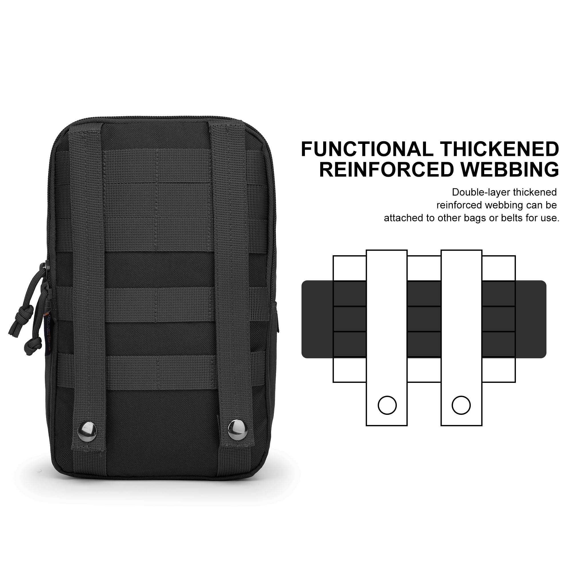 Mardingtop Molle Tasche Taktische Gürteltasche Mehrkammer Werkzeugtasche für Outdoor-Reisen, Bergsteigen, Camping