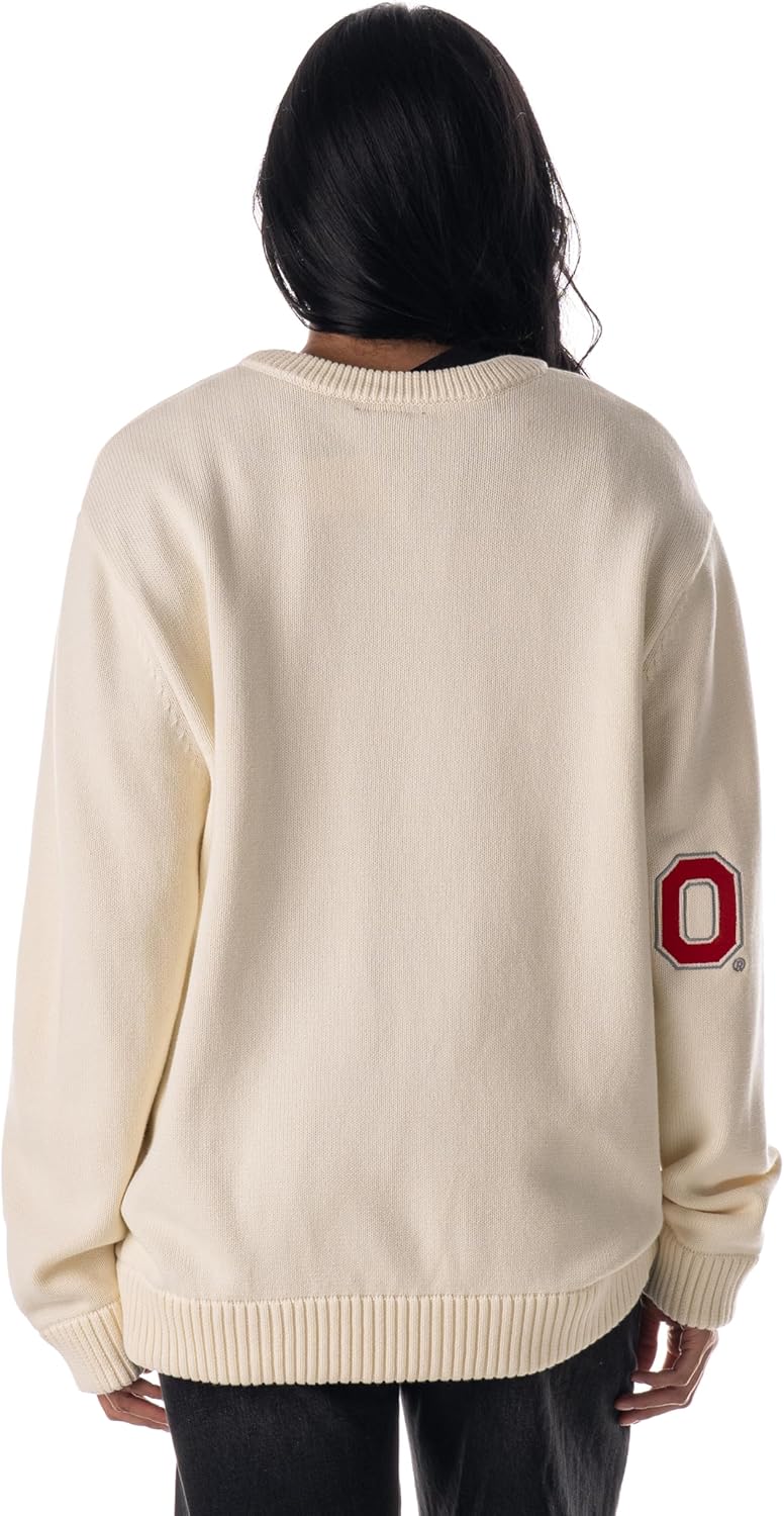 The Wild Collective Unisex Ohio State All Over Jacquard Sweater