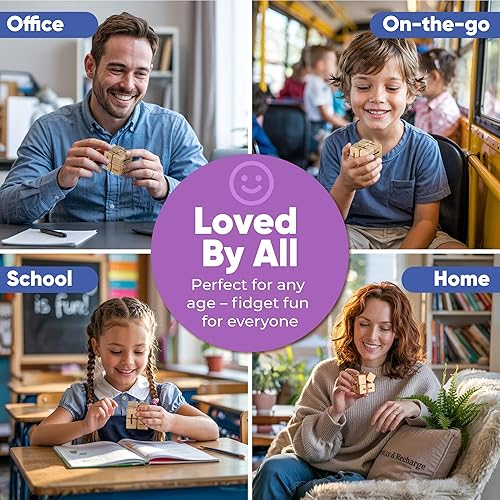 Miniatura 9 de BunMo Infinity Cubes Paquete de 2 juguetes para la ansiedad diseño de cubo infinito galaxia púrpura y azul rosa Cubo para la ansiedad se dobla como