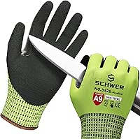 Vista 48 de Schwer ProGuard Highest Level Cut Resistant Work Gloves PR3326 for Extreme Protection，ANSI A9 Cut Gloves with Reinforced Thumb, Non Slip, Non PFAS