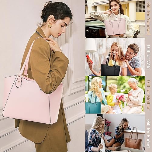 Miniatura 8 de CHICAROUSAL Bolso tote para mujer, bolsos grandes y carteras para mujer, de cuero PU, bolsos de hombro para mujer