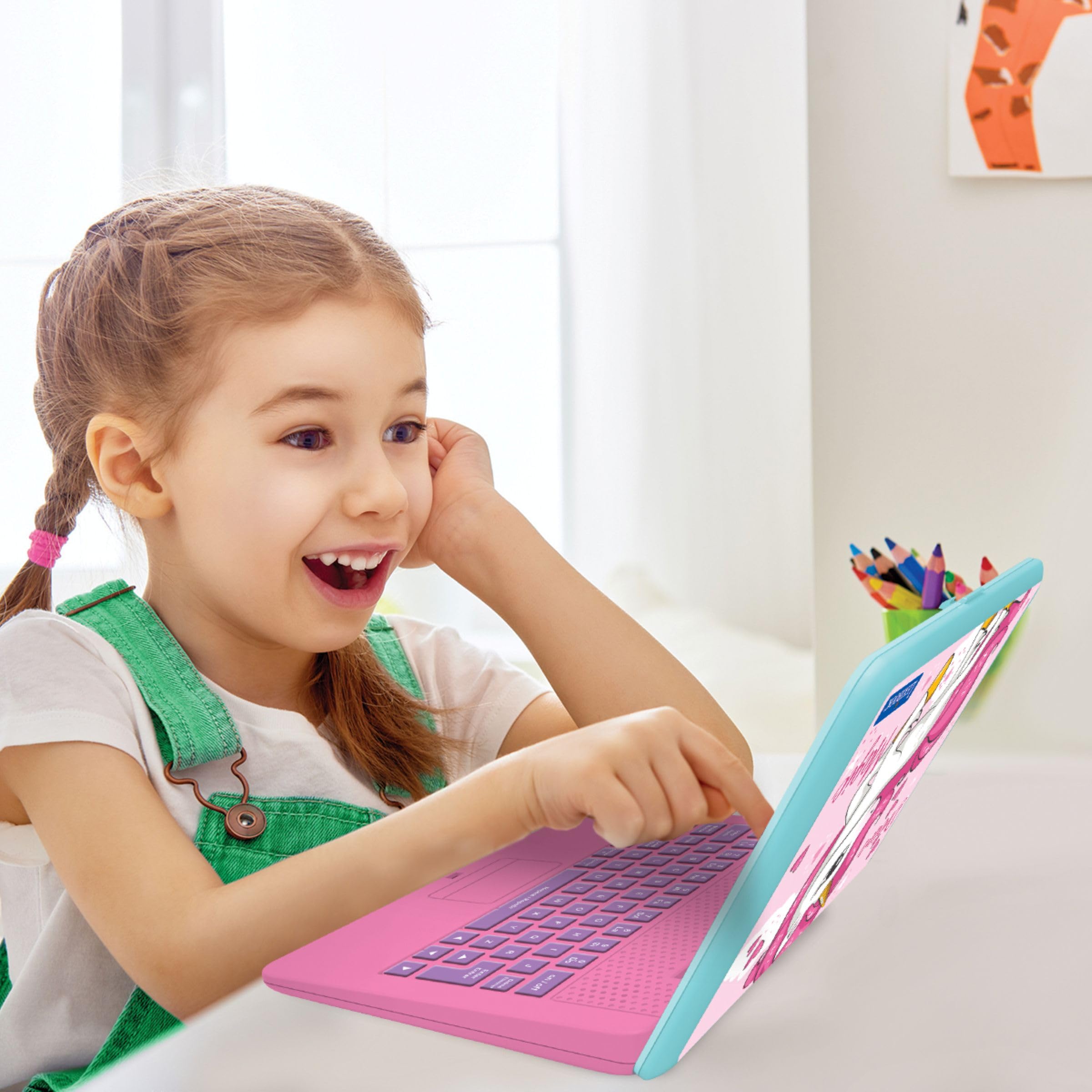 LEXIBOOK, Unicorn, Bilingual ENGLISH/POLISH Educational computer, Toy for children with 124 language, writing, maths, logic - Image 3