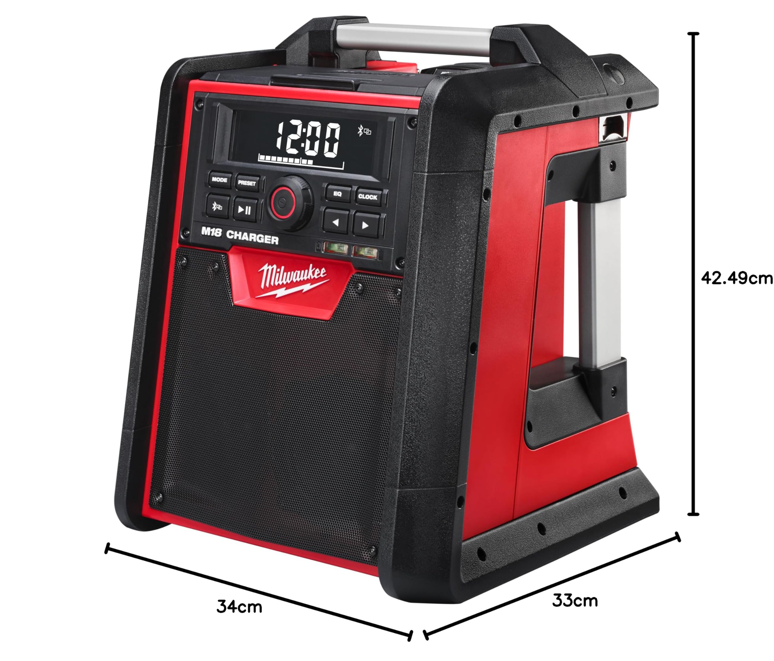 Milwaukee 4933446639 Netz/Akku-Radio M18RC/0, 12 W, 12 V