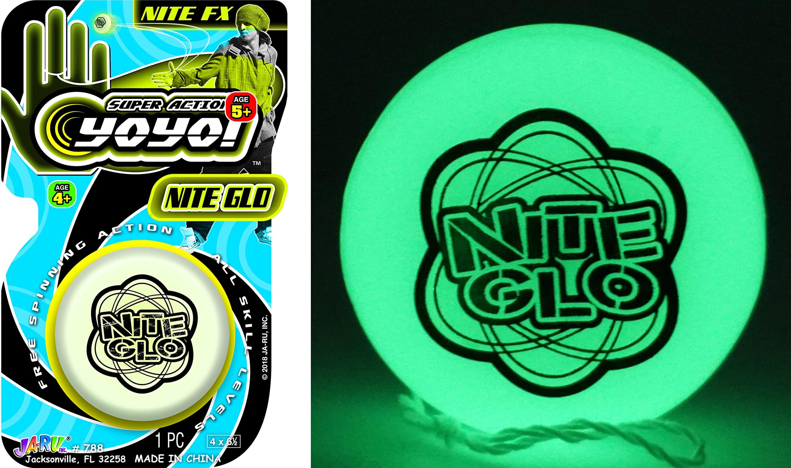 JA-RU Glow in The Dark Yoyo Game Toy Professional Yo-Yos (1 Unit) . Yoyos for Kids Pinata Filler Gifts Ideas for Party Favors| | Item # 788-1p