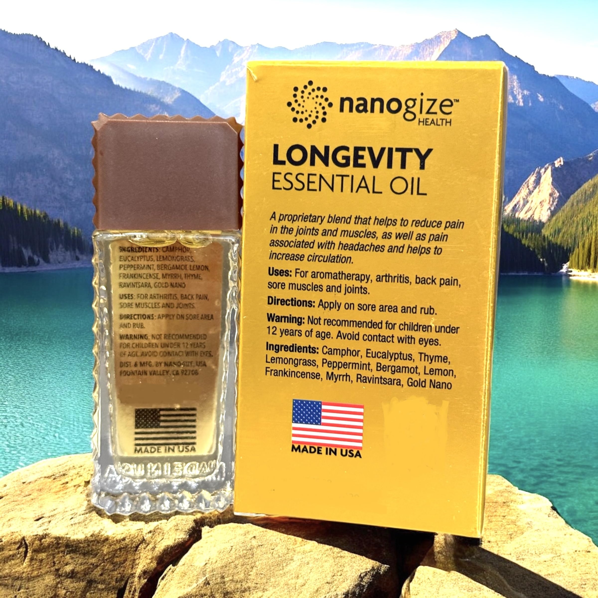 Amazon.com: 1 Pack - Twin Bottles Longevity Nanogize Essentail Oil