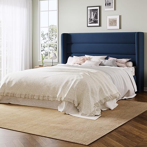 Miniatura 15 de Allewie - Base de cama tamaño Queen con cabecera acolchada tapizada en terciopelo con respaldo abatido, sin necesidad de somier, espacio de