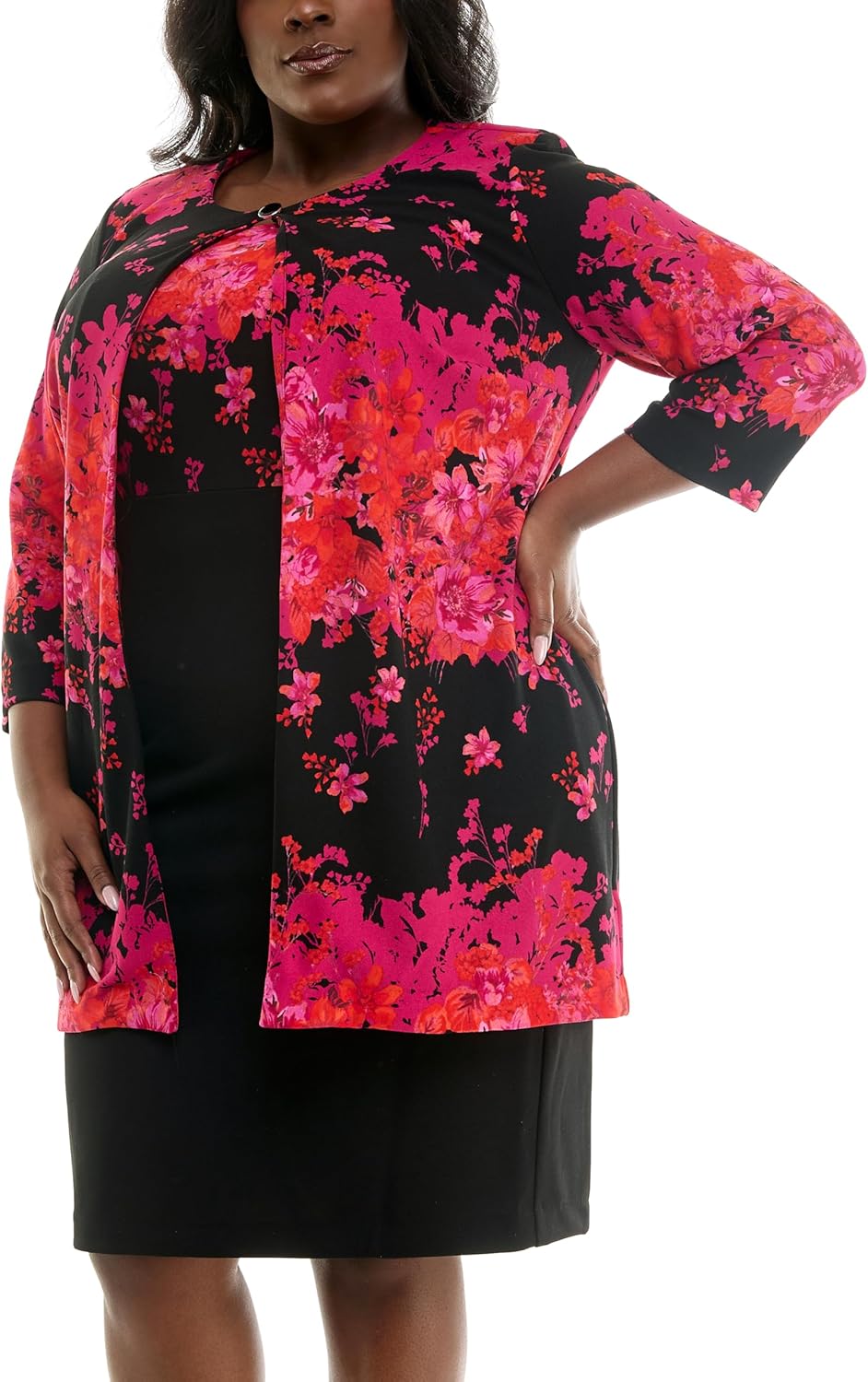 Danny & Nicole Women's Sleeveless Sheath Dress with Longline Jacket