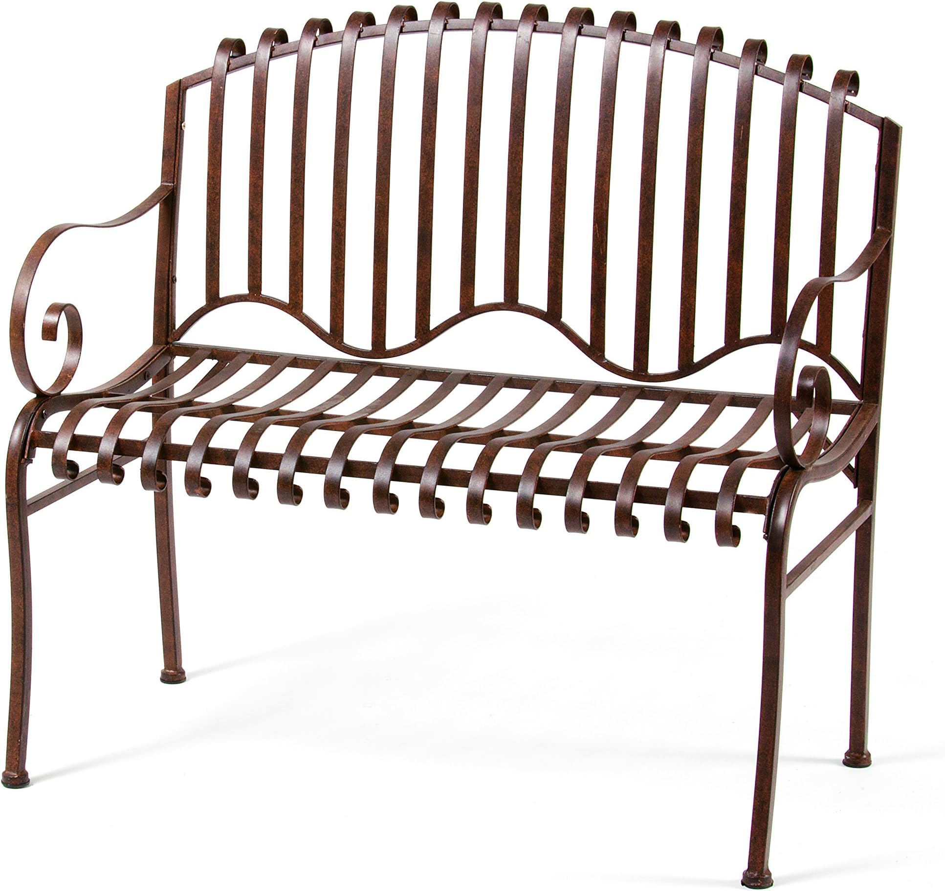 Deer Park Ironworks 020034 Deer Park Be116 Solera Bench, 38" L X 21" D X 36" H, Natural Patina Powdercoat