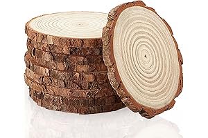 Set of (10) 7-8 Inches Wood Slices for Centerpieces