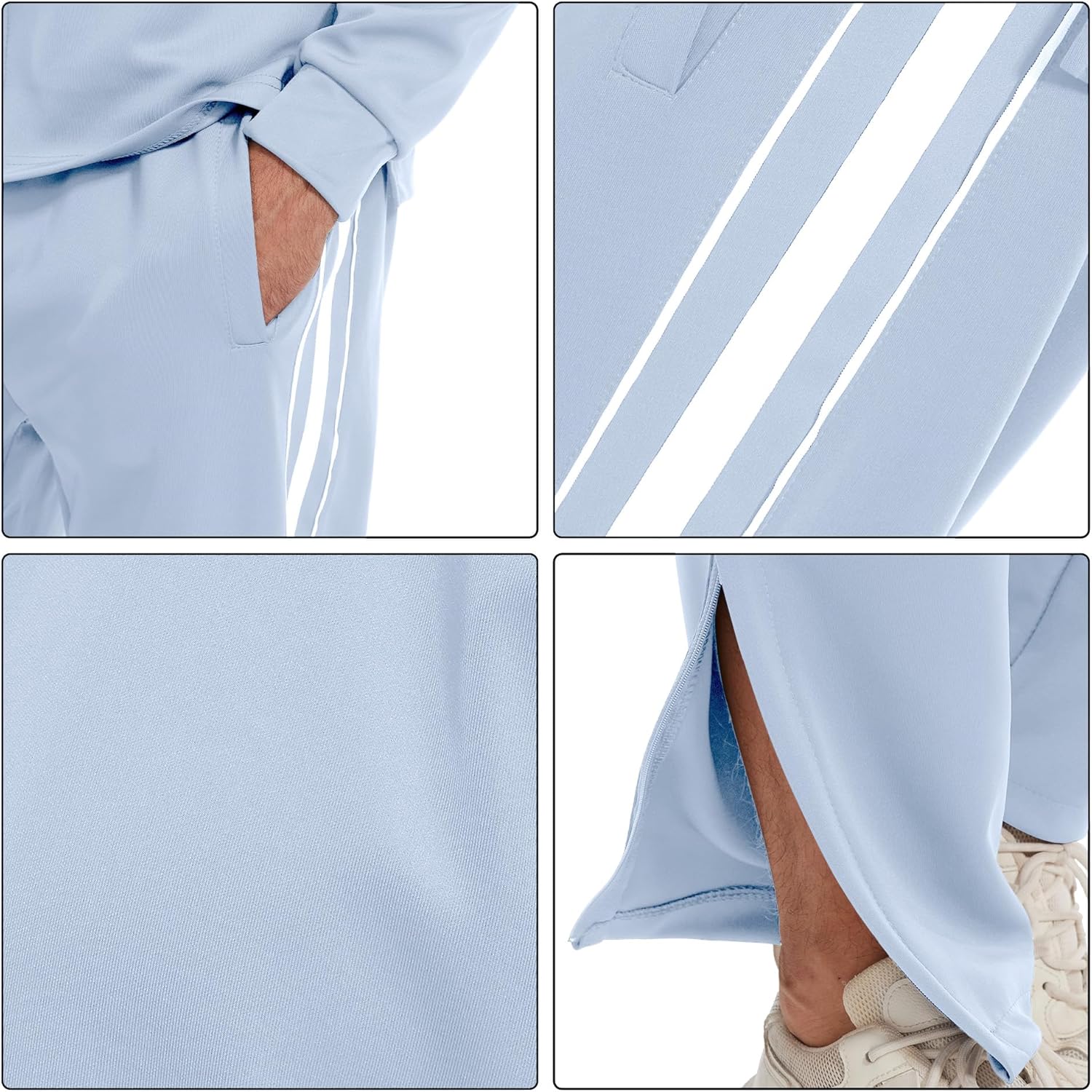 Men's Tracksuits Sweatsuits 2 Piece Casual Sweat Jogging Suit Set Athletic Full Zip Hoodies and Sweatpant Outfits