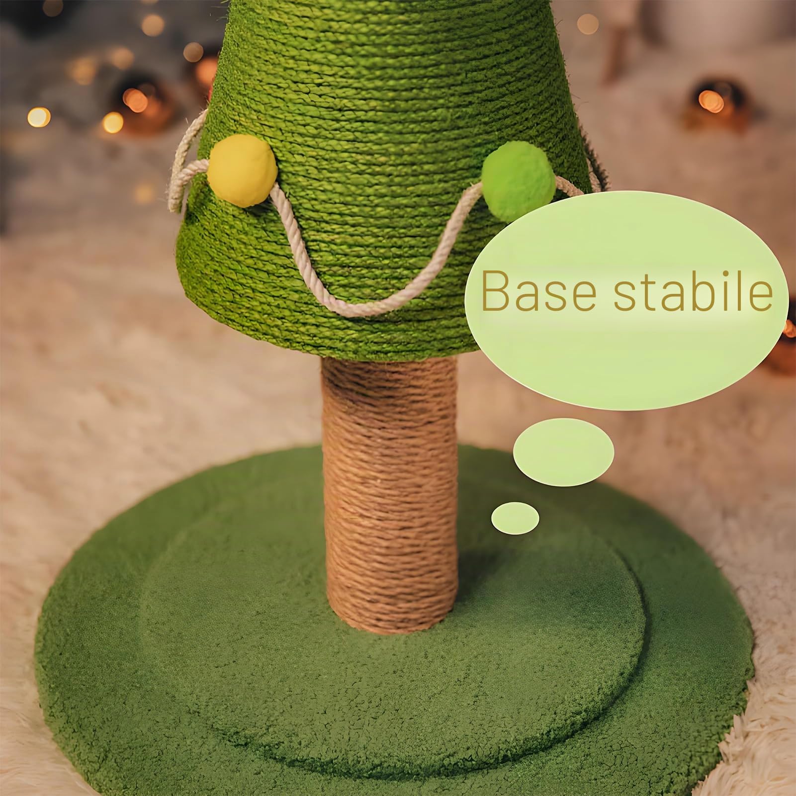 Tiragraffi per Gatti Albero di Natale, Torre in Sisal da Interno (Medio: 30 X 47 cm/11,8 X)