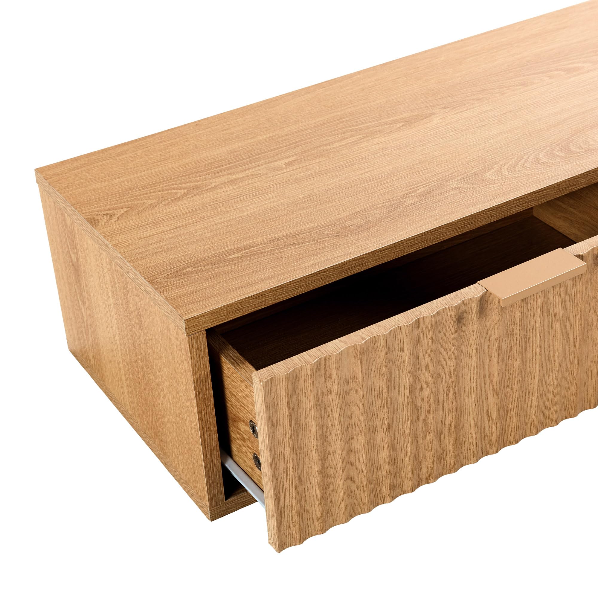 HOMN LIVING Consolle sospesa per ingresso Lluvia 2 cassetti colore Rovere, 100 cm (Larghezza) 30 cm (Profondità) 20 cm (Altezza)