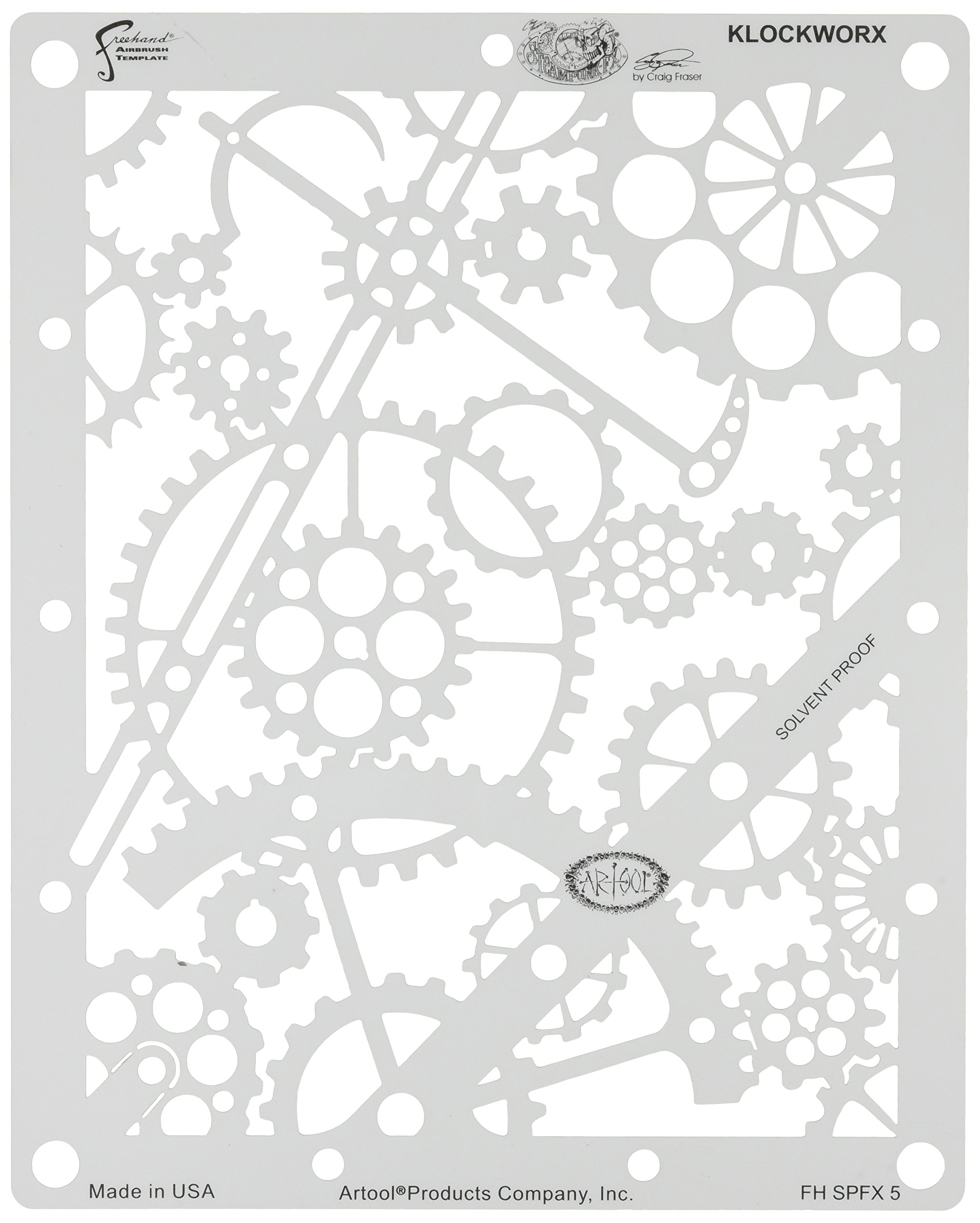 Freehand Airbrush Templates, Steam Punk Fx Template - Klockworx