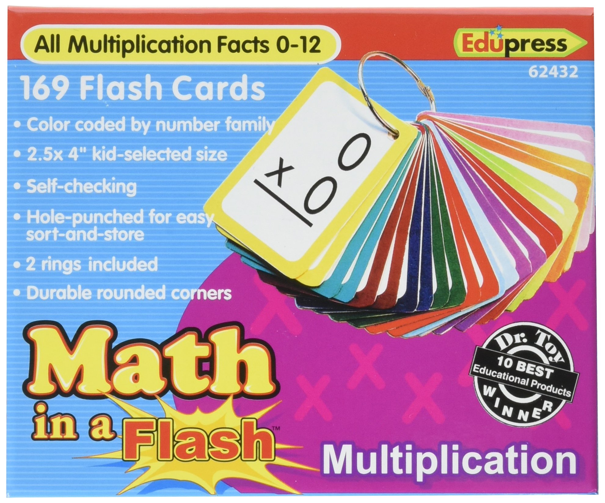 EdupressMath in a Flash™ Cards, Multiplication (EP62432)