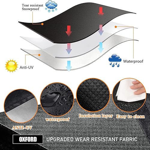 Miniatura 5 de SYlive Funda profesional IBC de 275 galones 1000 litros cubierta protectora para tanque de agua con barril de lluvia IBC para exteriores con muebles