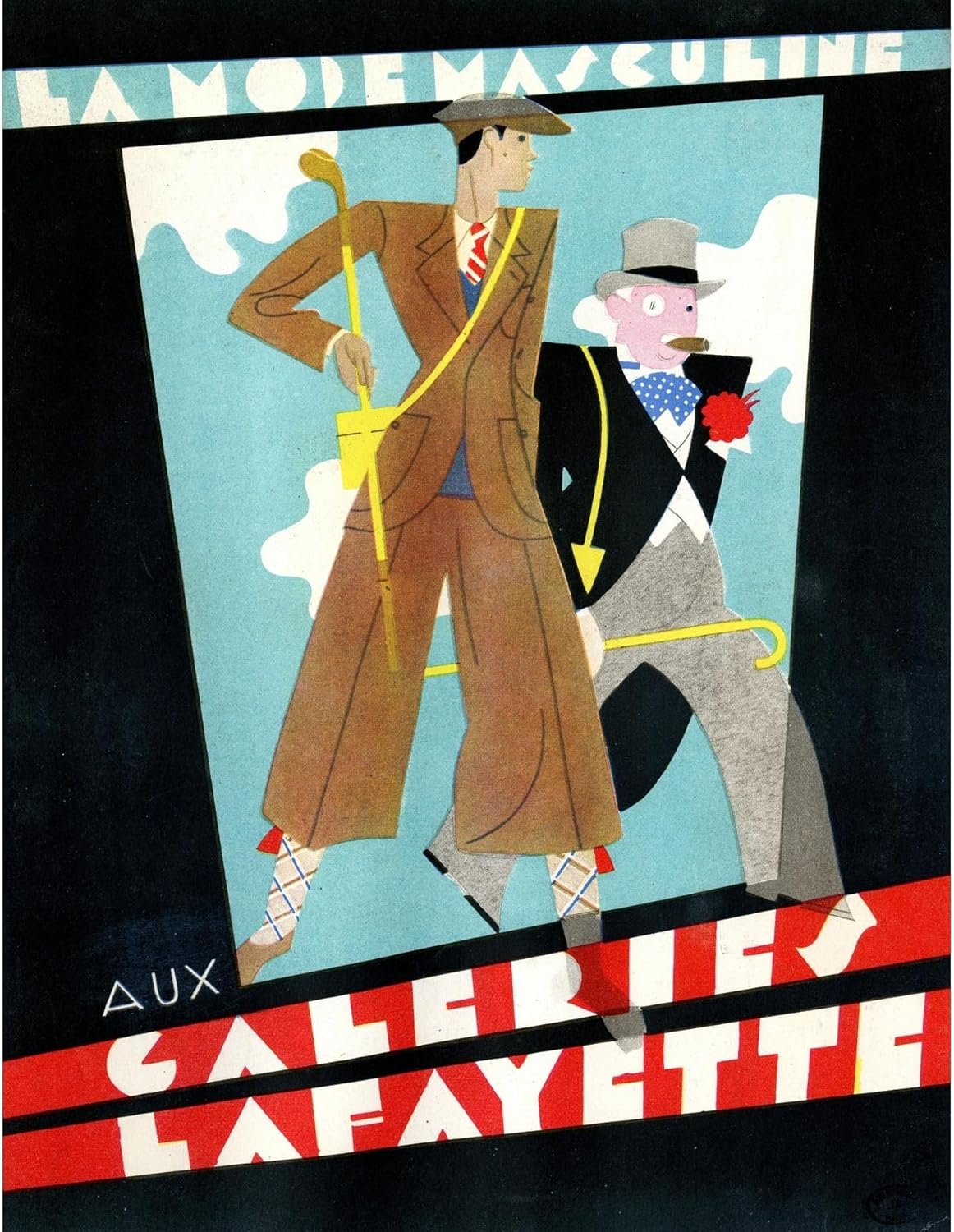 ArtDirect Men's fashion Unframed Art Print Giclee Poster by Anonymous - Ready for Framing with Customization Sizes 8x10, 11x14, 15x20, 24x31, 36x47 and 46x60 inches