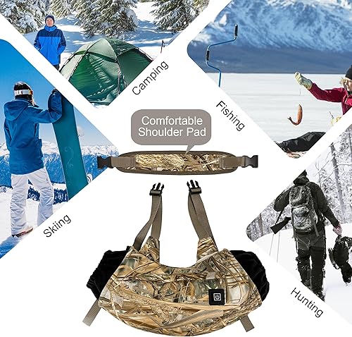 Miniatura 6 de Orejera de mano térmica, bolsa calentadora de manos eléctrica, adecuada para caza al aire libre, deportes, fotografía, golf, senderismo, fútbol,