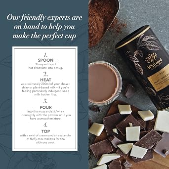 Whittard of Chelsea - Luxury Hot Chocolate - Milk Chocolate Mix, Vegetarian, Vegan Friendly, Baking Cocoa (350g, 2ct)