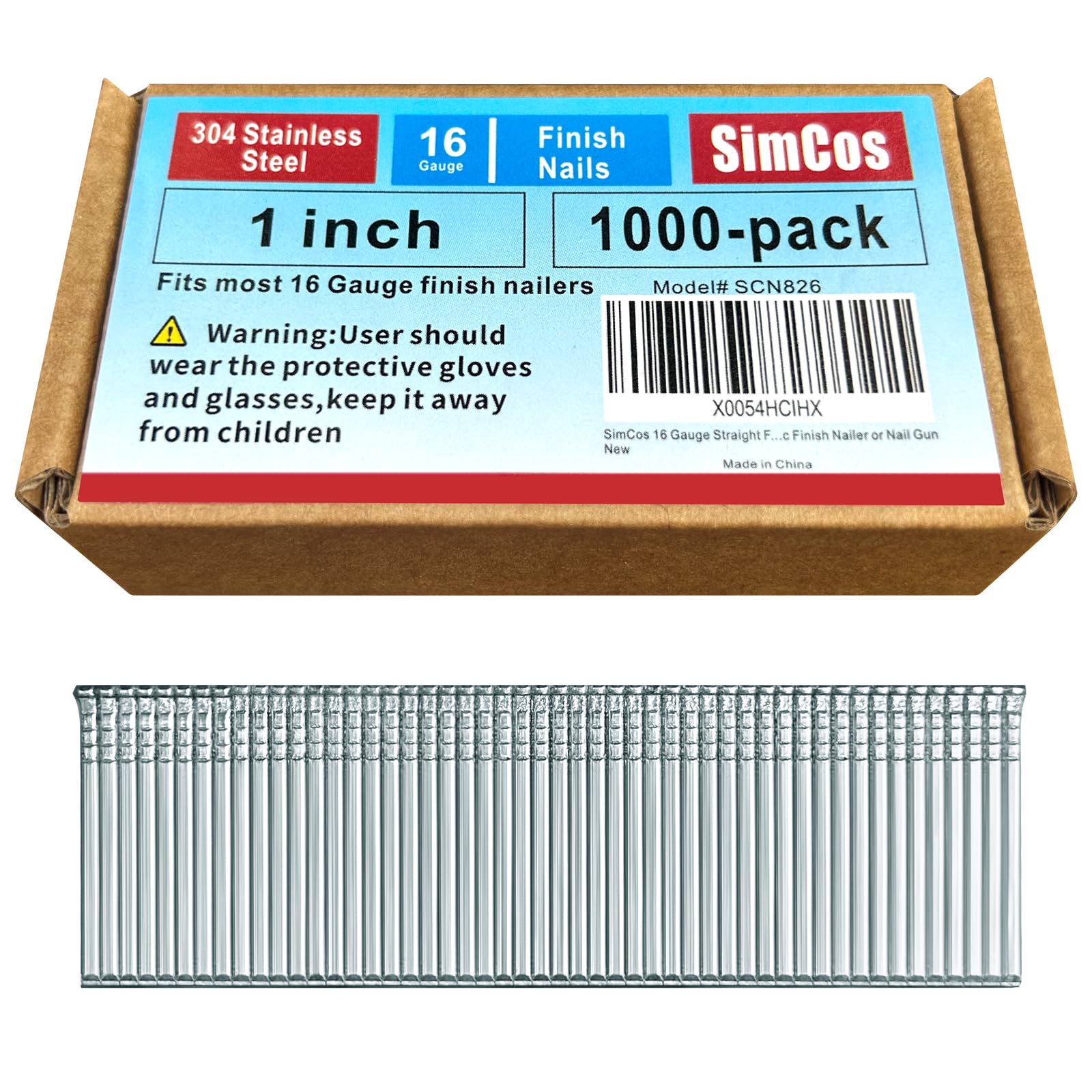 Stainless Steel Finish Nails - 1000 Pack -12