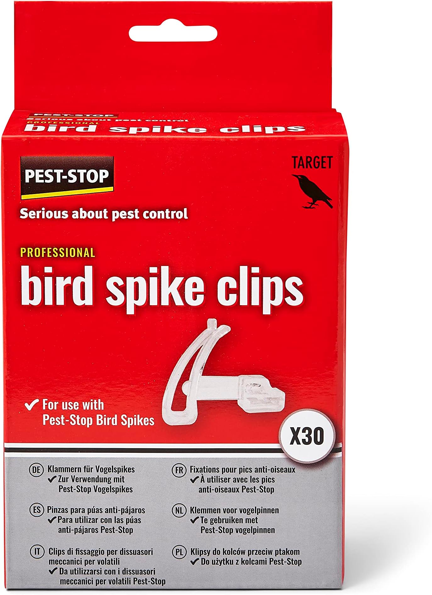 Pest-Stop Bird Spike Clips - UV-resistant plastic - Translucent and ...