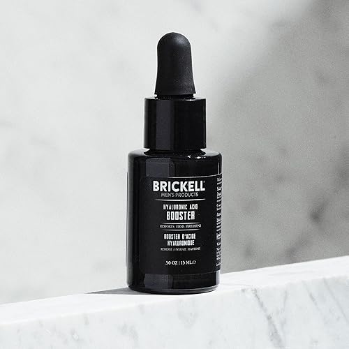 Miniatura 4 de Brickell - Suero potenciador de ácido hialurónico para hombre, natural y orgánico, potenciador de ácido hialurónico para la cara para hidratar y