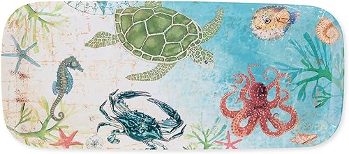 Miniatura 8 de UP ware Sail Away Bandeja de melamina para servir, bandeja rectangular de 15 x 6.5 pulgadas, bandeja de alimentos sin BPA para entretenimiento