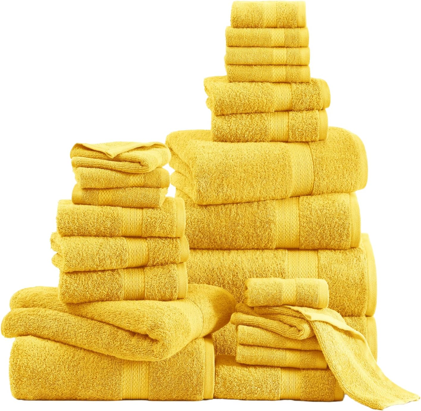 LANE LINEN Bath Towel Set for Bathroom, 24 PC 100 Cotton