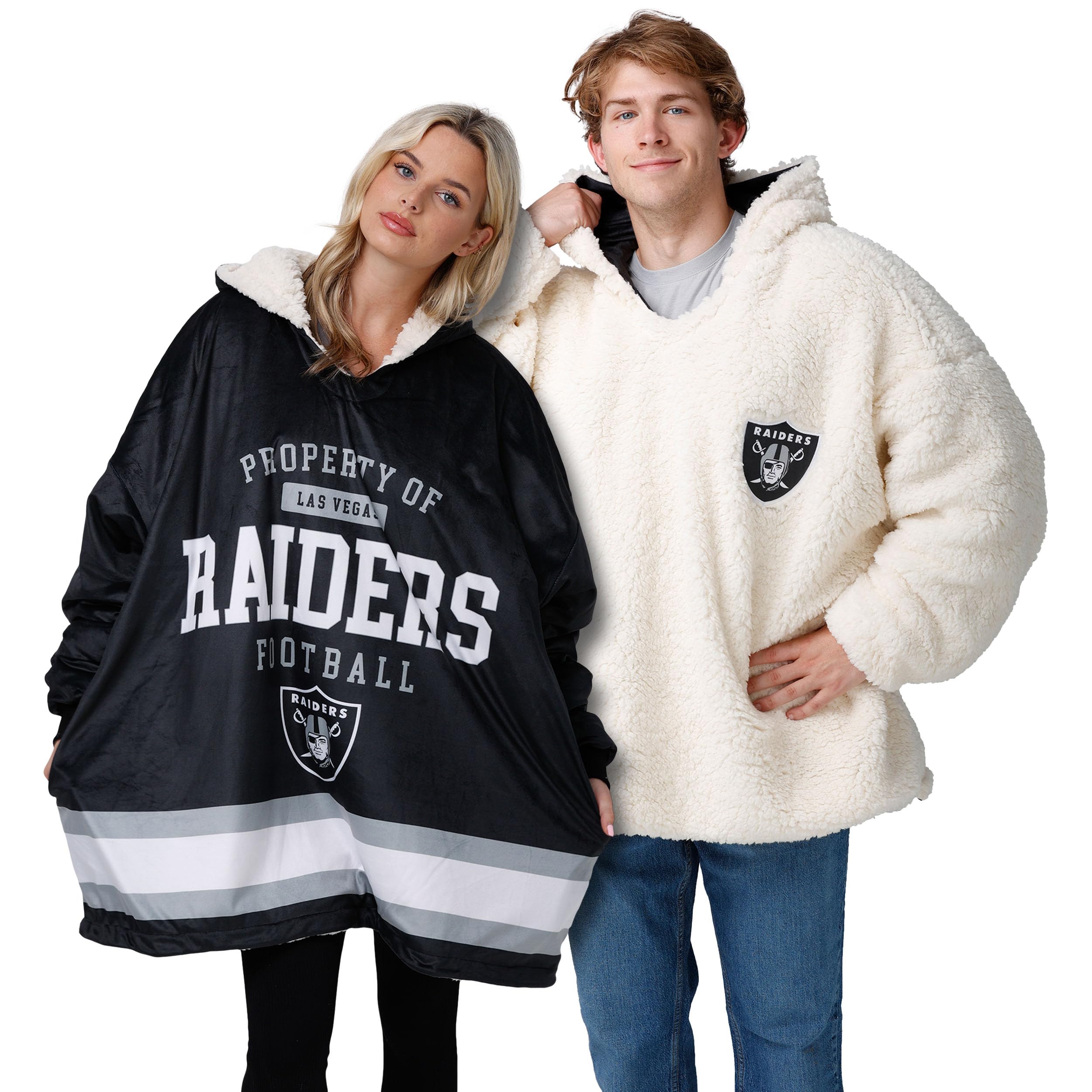FOCO Las Vegas Raiders NFL Reversible Team Color Property of Hoodeez