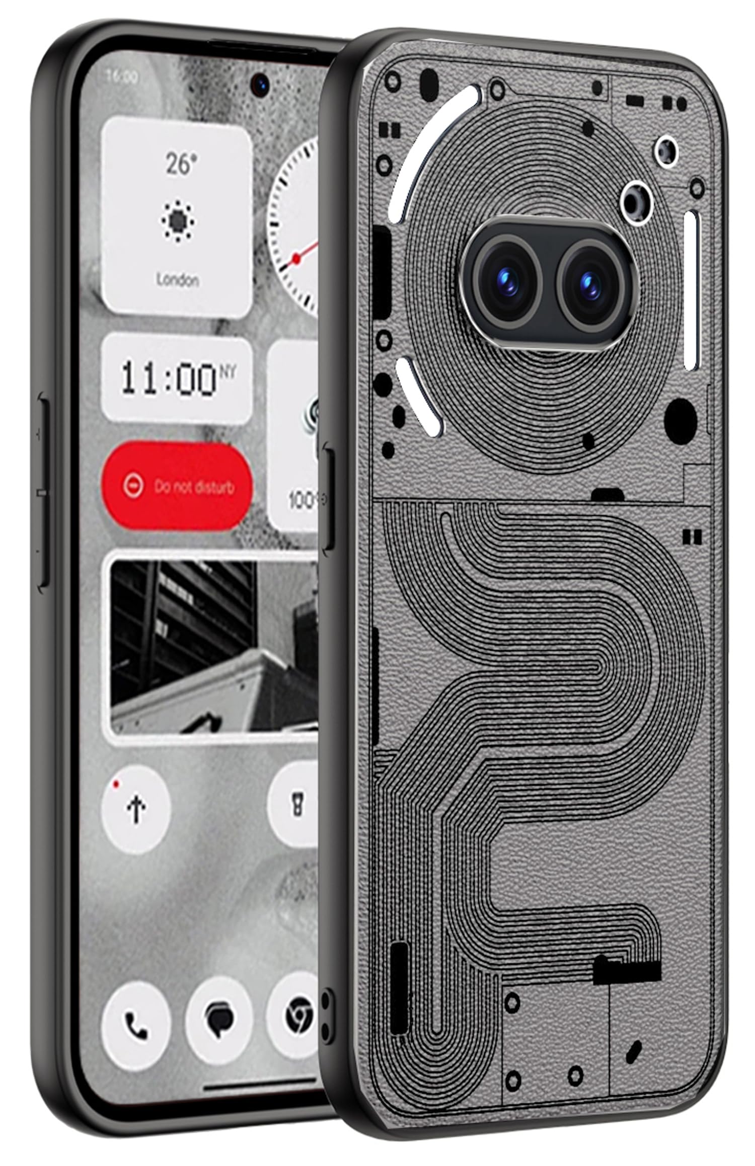 Kapa Leather Back Cover for Nothing Phone 2A | Slim Shockproof Camera Protection Bumper Case (Grey) (B0D2DBR6Q5) Amazon Price History, Amazon Price Tracker
