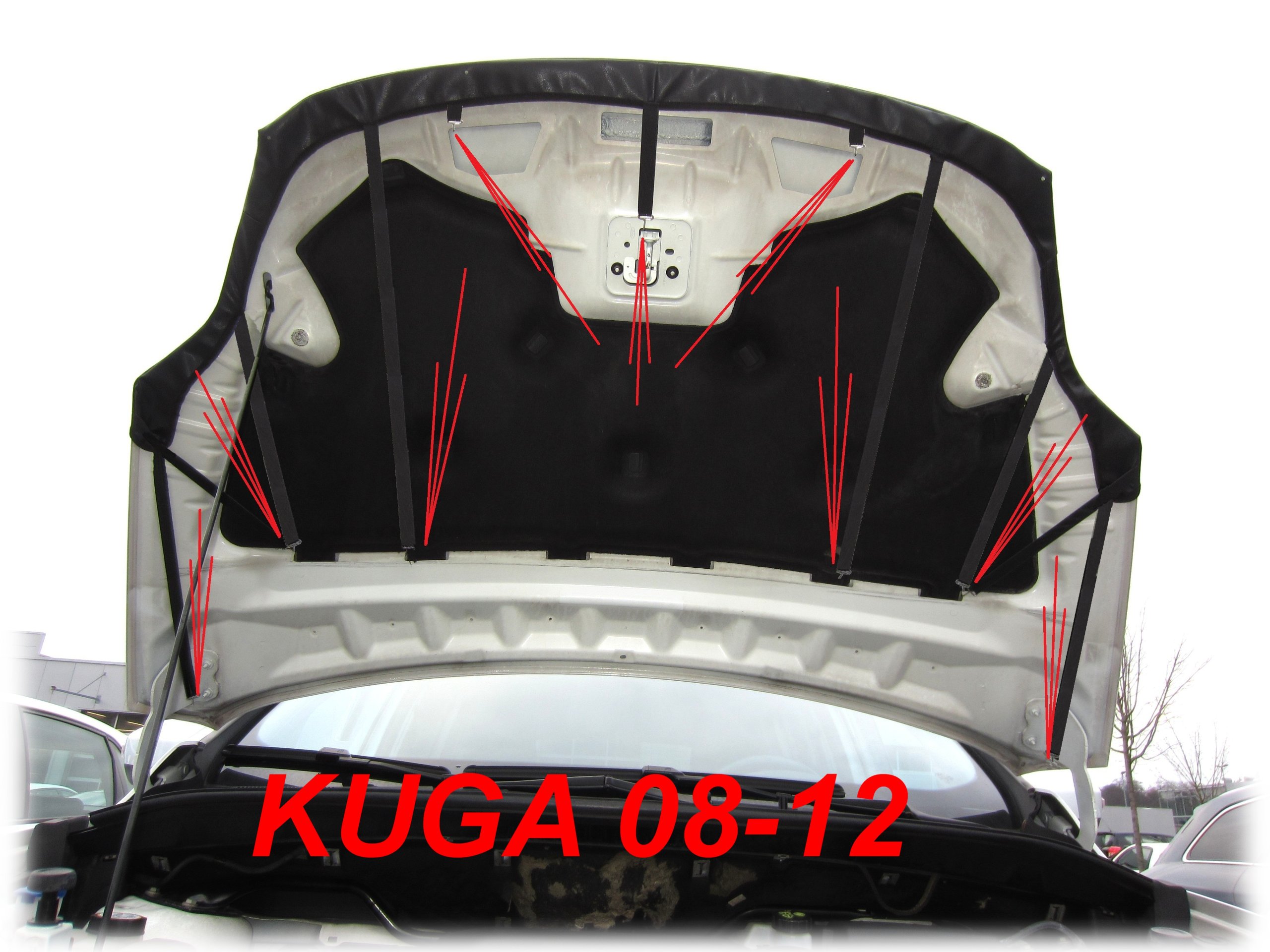 Copri Cofano Auto-Bra Per Ford Kuga 2008-2012 – Protezione In PVC Resistente Contro Pietre E Insetti