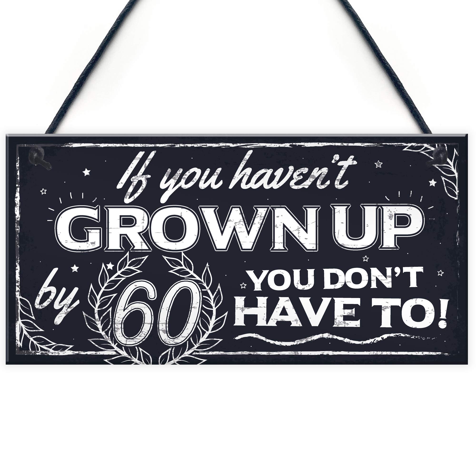 Red Ocean Funny 60th Birthday Hanging Novelty Plaque Friendship Family Grandparents Dad Mum Gift