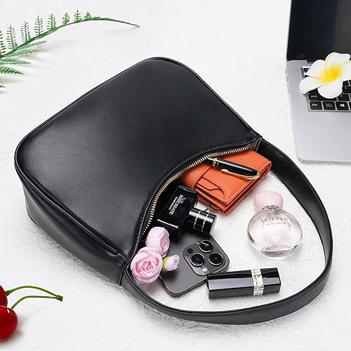 Miniatura 3 de Bolsos de hombro para mujer, elegante bolso tipo Hobo pequeño con cierre de cremallera