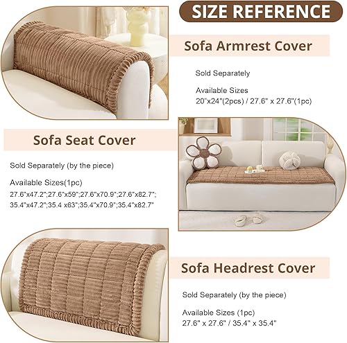 Miniatura 3 de Funda de sofá lavable para perros, funda de sofá modular suave y mullida en forma de L, protector grueso apto para mascotas, tapete para sofás y