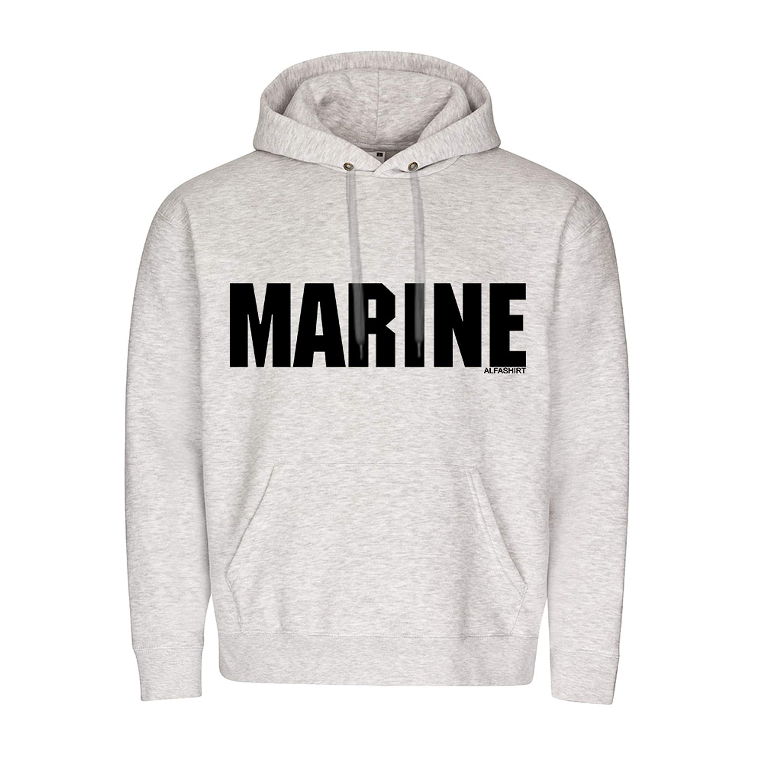 Sweat à capuche armée allemande bleu marine gris taille S