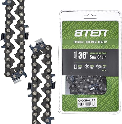 Vista 343 de 8TEN Cadena de motosierra para Husqvarna 254 455 340 351 353 350 55 455 Rancher Poulan Jonsered Echo 16 pulgadas .050 .325 66DL