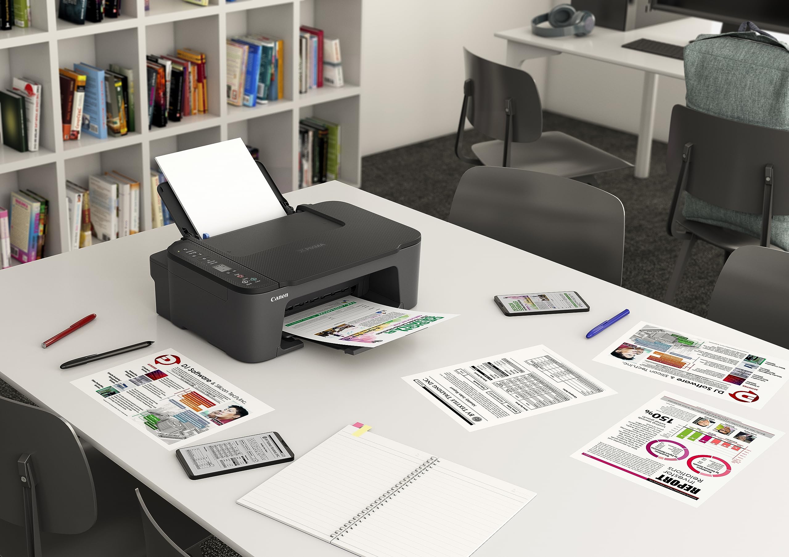 Canon Impresora Multifuncional PIXMA TS3450, Negra, WiFi de inyección de Tinta