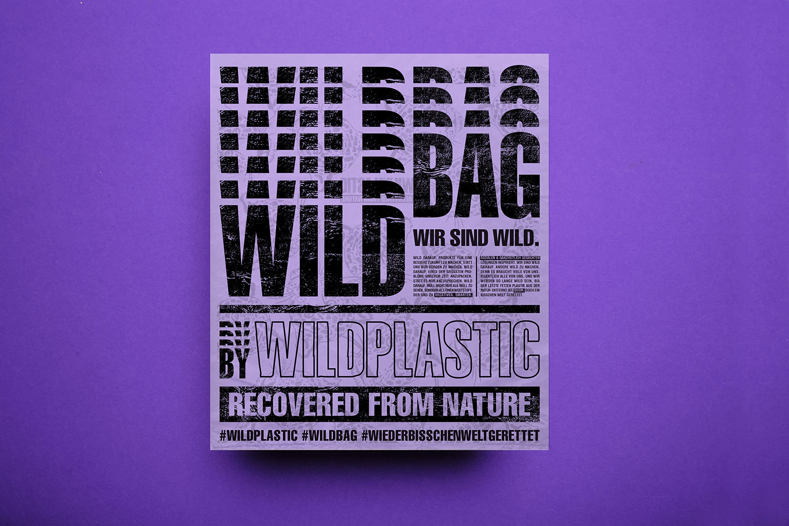 Müllbeutel 60L Rolle | Nachhaltig | WILDPLASTIC