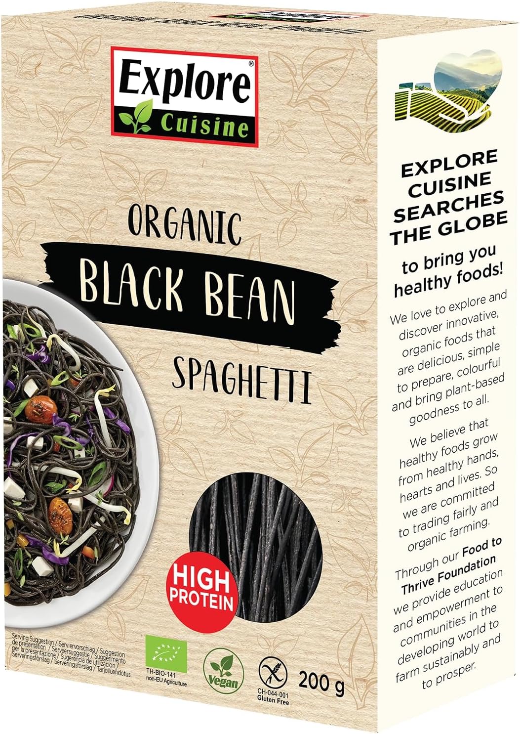 Black Bean Spaghetti 200g, Organic (Explore Cuisine)