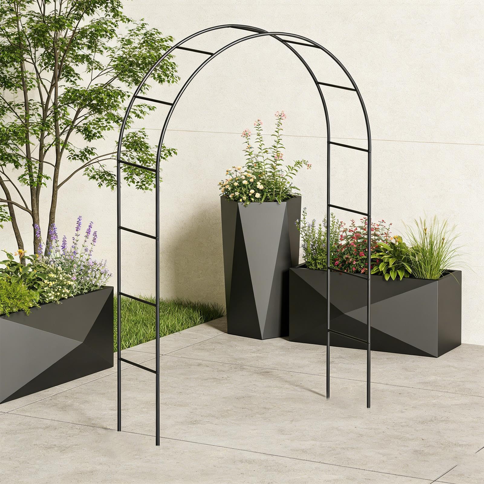 Arche de Jardin – Fond en métal Robuste de 172 x 240 cm