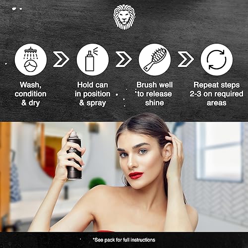 Miniatura 5 de MANE Espray engrosante para el cabello y corrector de raíces, 6.76 onzas (marrón medio)