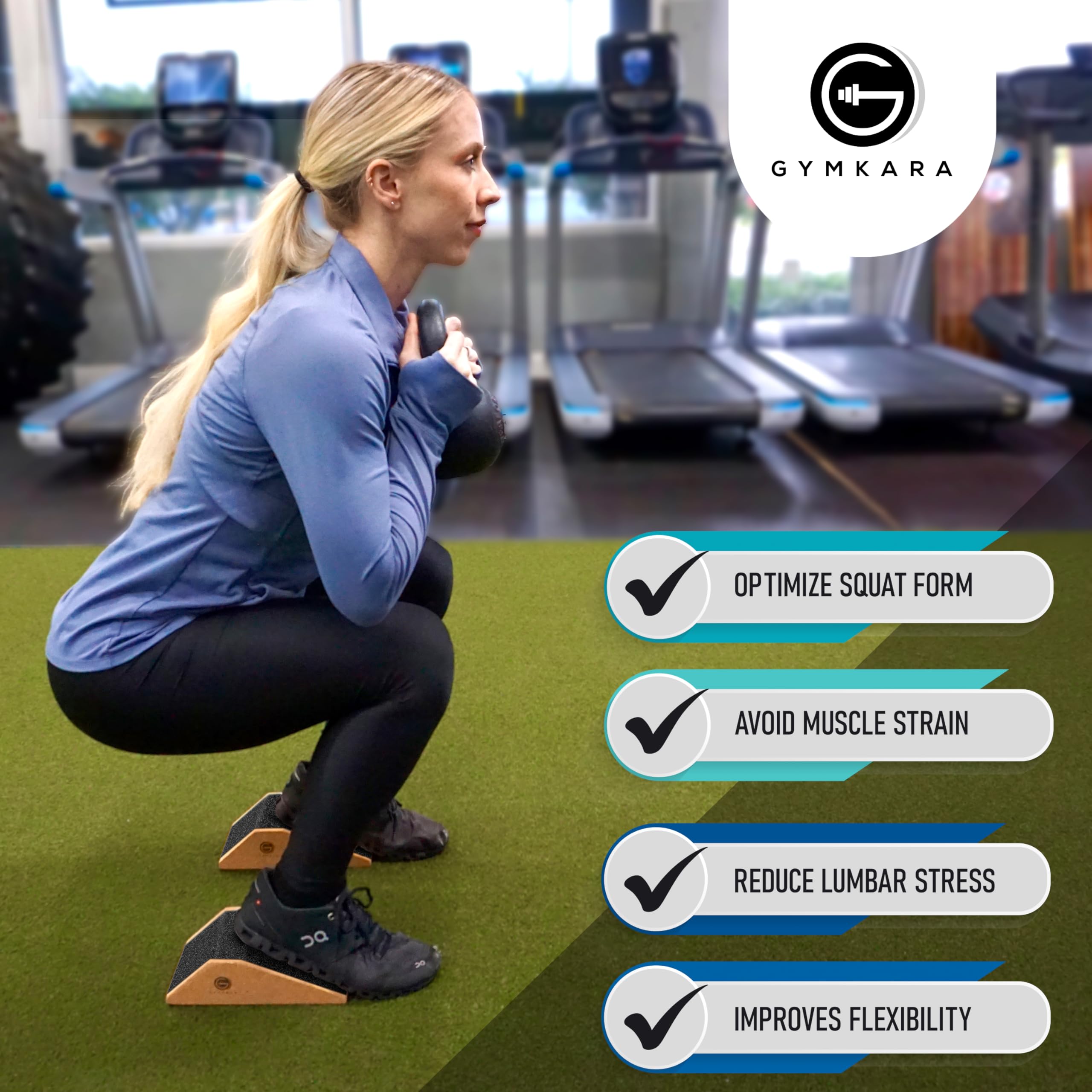 Gymkara Cork Squat Wedge Block 2 Pack Gymkara Cork Squat Wedge Block 2 Pack