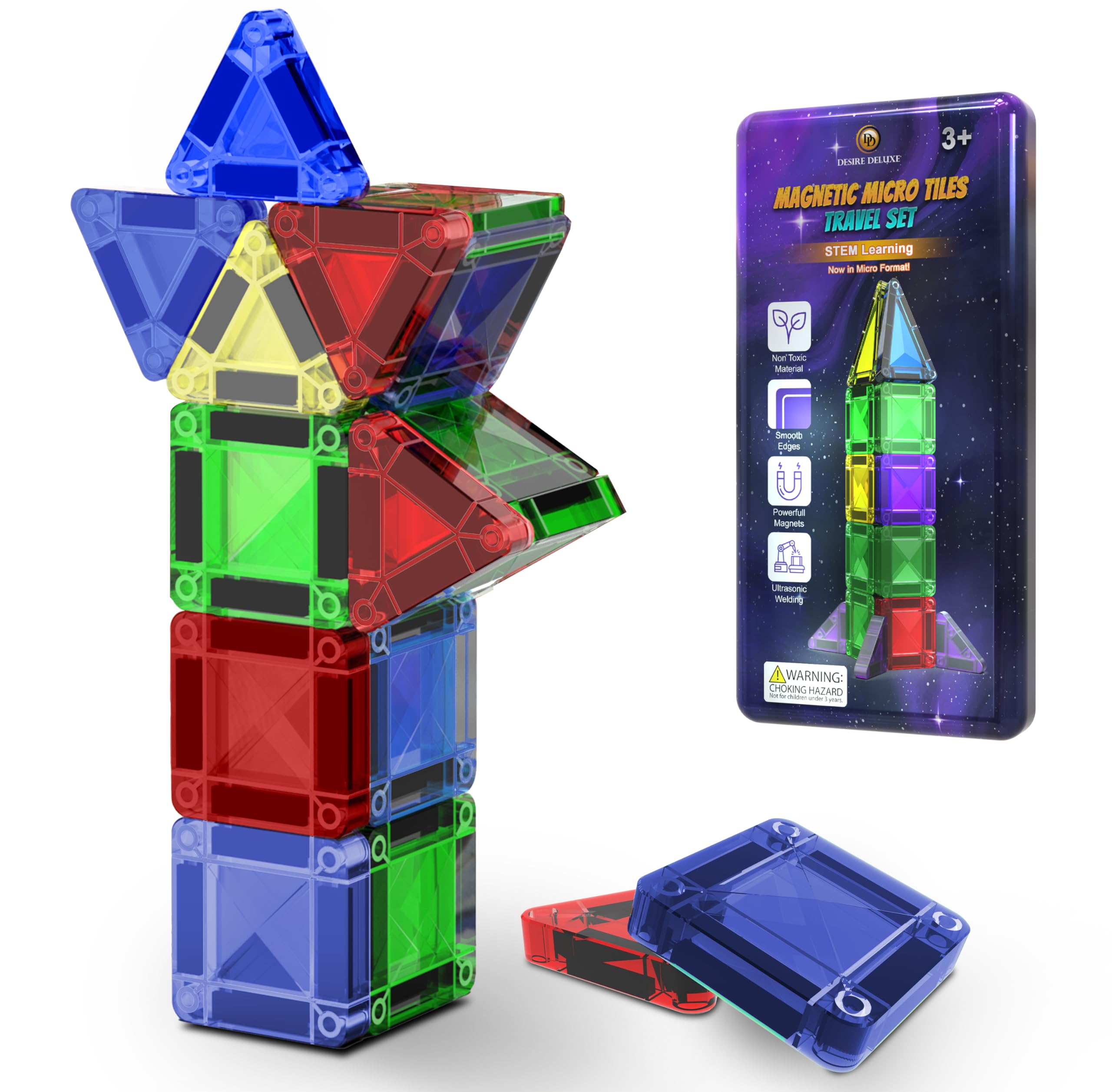 Micro Magnetic Tiles Building Blocks Toy