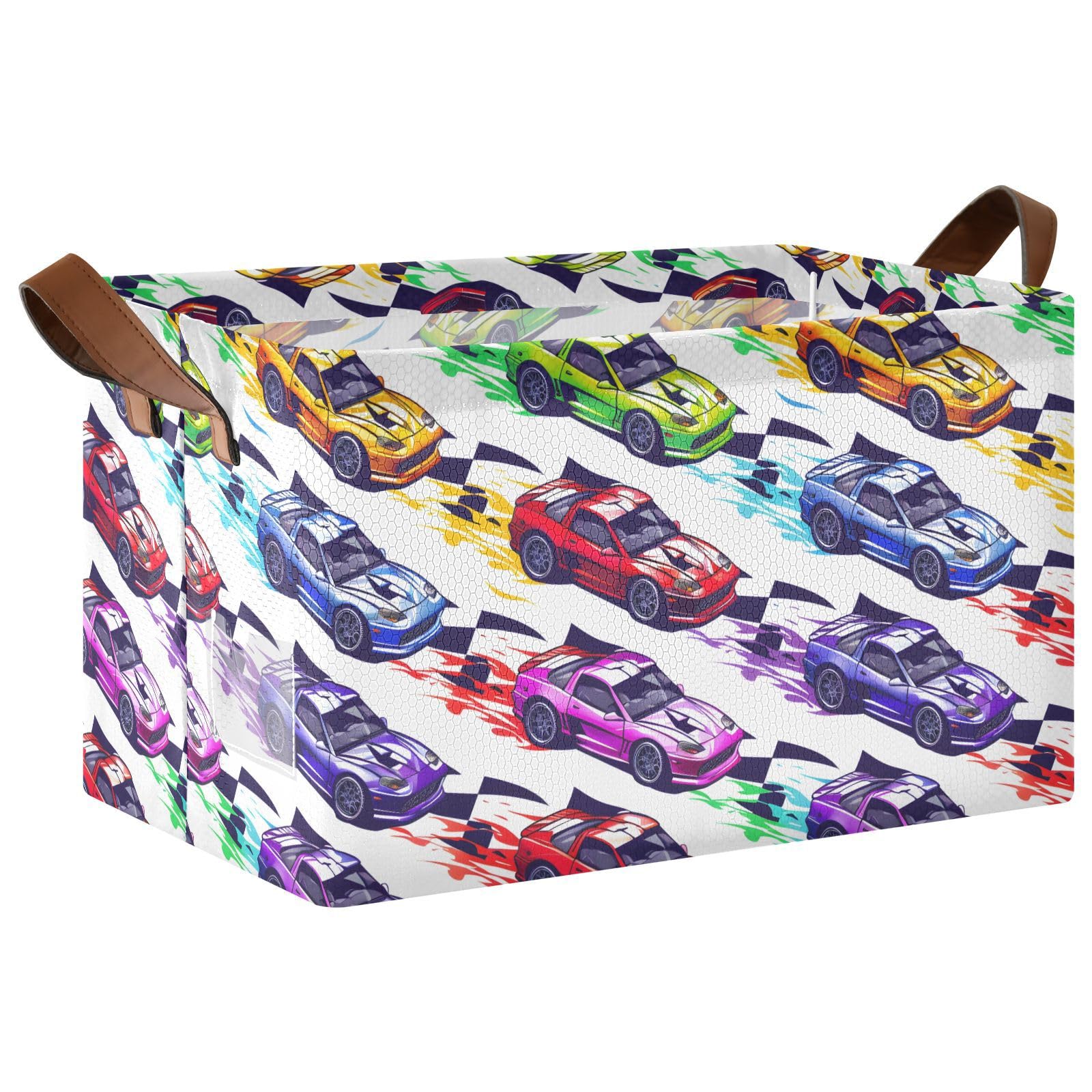 Boîte de rangement voitures de course pour organiser la chambre d'enfant